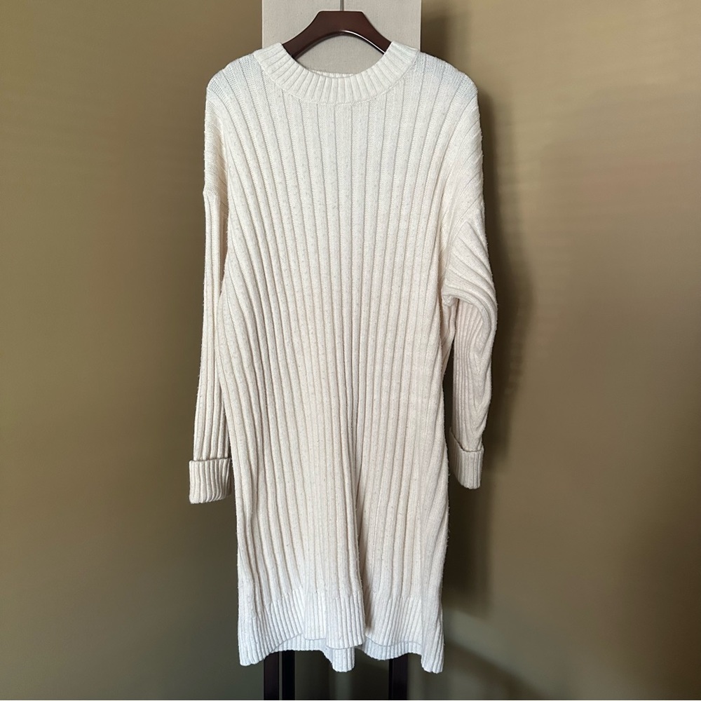Oversized Cream Sweater Dress